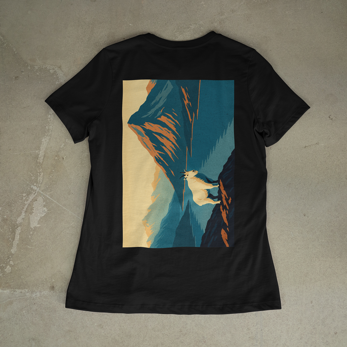 GOATED Goat Mountain – Front & Back DTF Tee