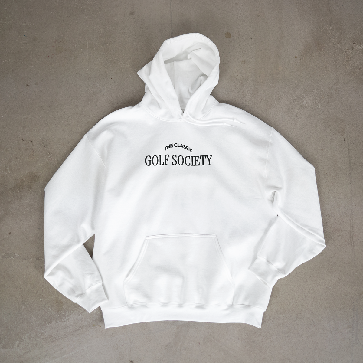 The Classic Golf Society – Embroidered Hoodie Weiß
