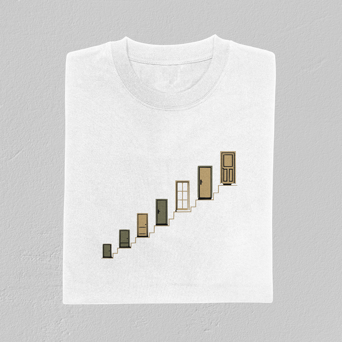 Stairway of Doors – Choices & Growth DTF-Print T-Shirt
