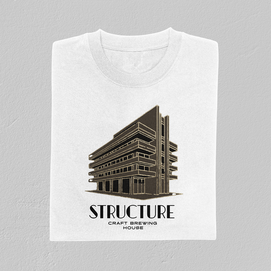 STRUCTURE Craft Brewing House – Building Tee DTF Weiß