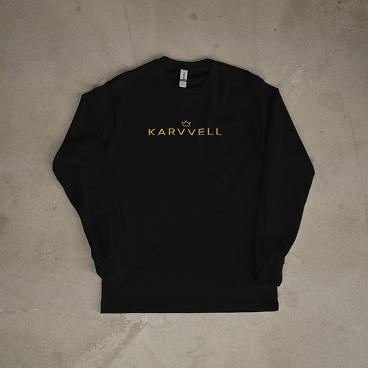 KARVVELL Crown Mountain Sweatshirt – Black Gold Edition