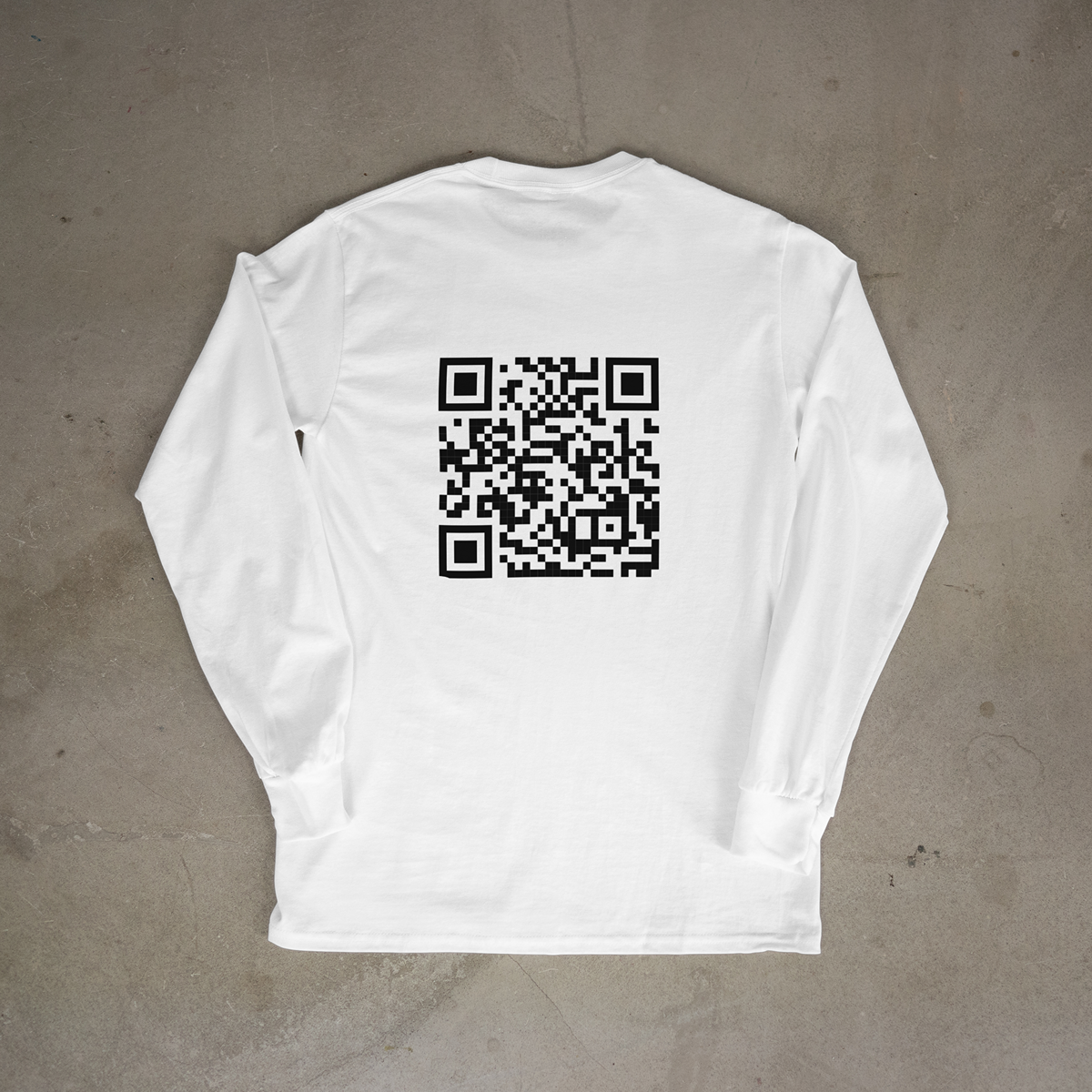 Custom QR Sweatshirt Weiß